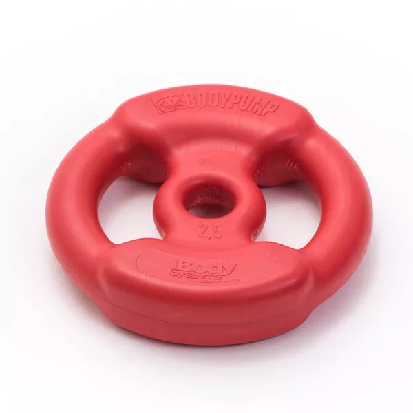 Disco plástico Rojo con Agarre 2 ½ Kg.