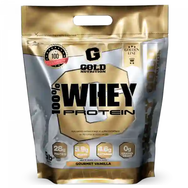 Proteina Gold 100% WHEY PROTEIN x 5 libras Frutilla
