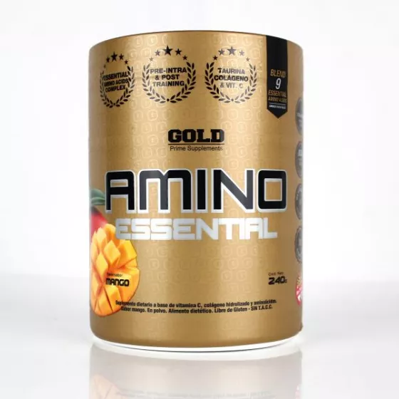 Aminoacido Gold Amino Essential x 240 grs Mango | Suplementos | Aminoacidos de rendimiento 