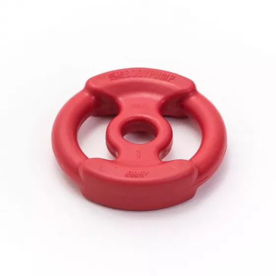 Disco plástico Rojo con Agarre | Musculación | Discos